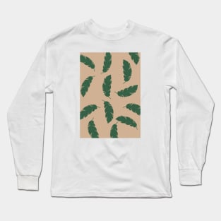 Tropical Banana Leaves - Boho Art Long Sleeve T-Shirt